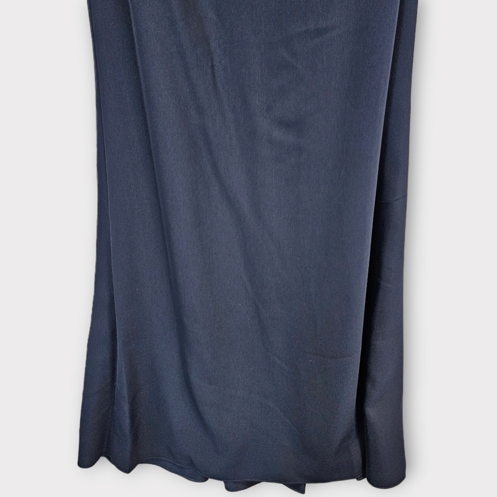 After Six Bow Neck Open Back Trumpet Gown Midnight - Picture 4 of 9